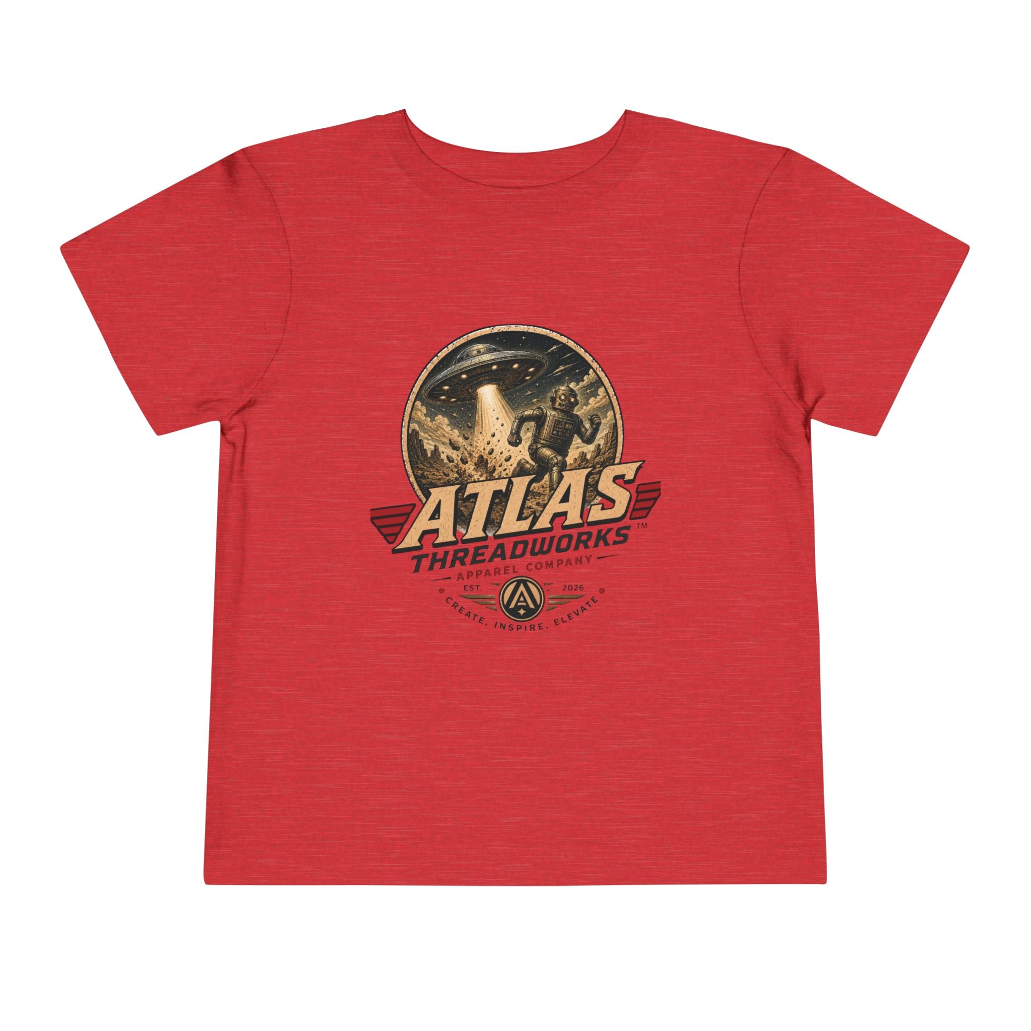 Atlas Threadworks Toddler Tee — Retro Rocket Logo Kids Shirt