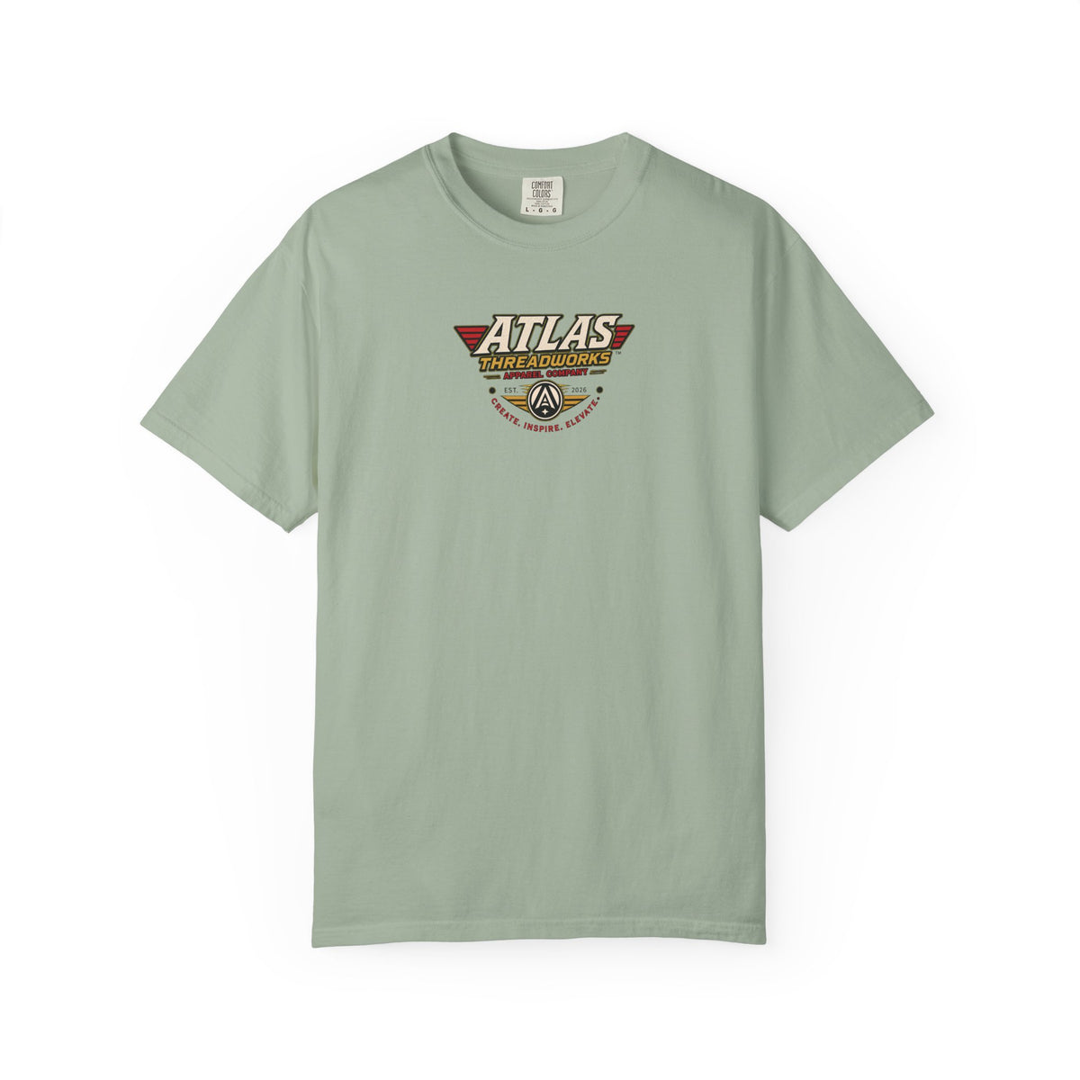 Atlas Threadworks Vintage Logo T‑Shirt Ancient Egypt UFO
