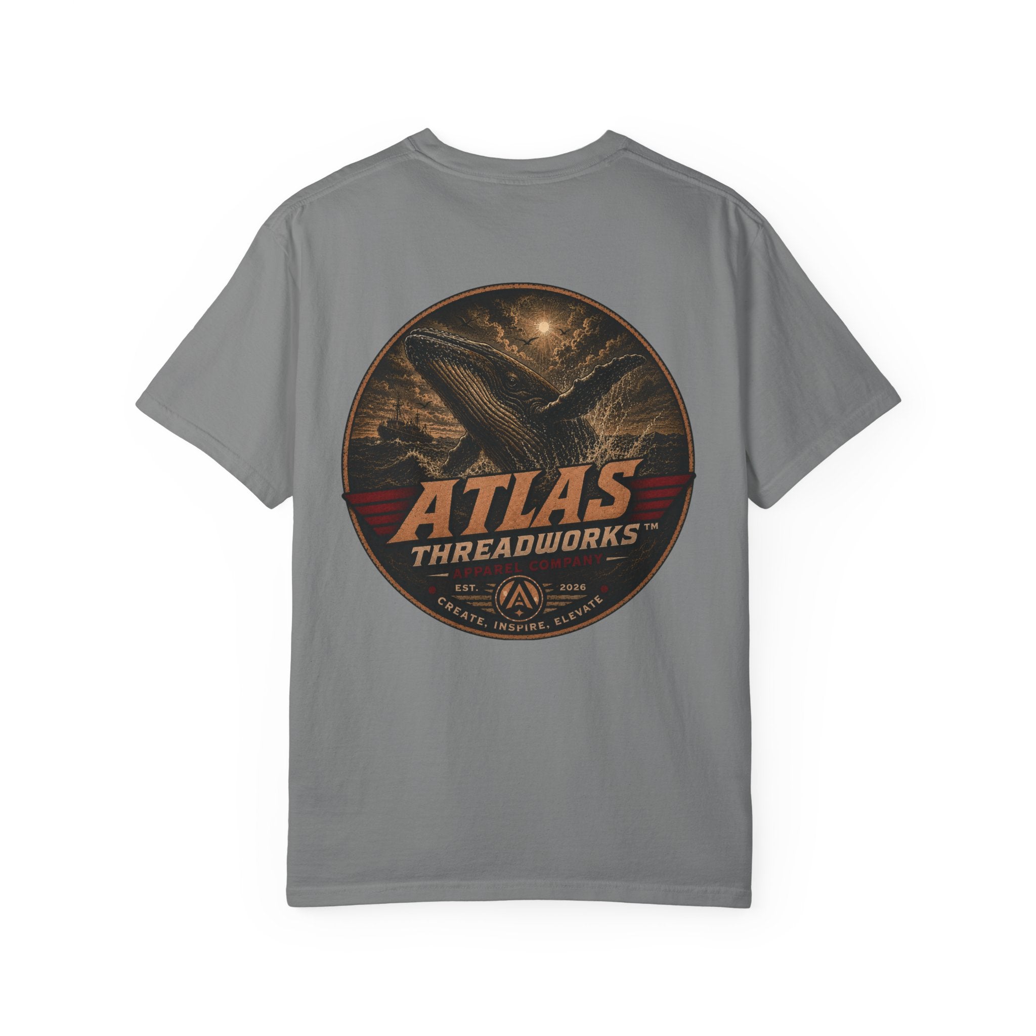 Atlas Threadworks Graphic T‑Shirt — Vintage Whale Logo Tee