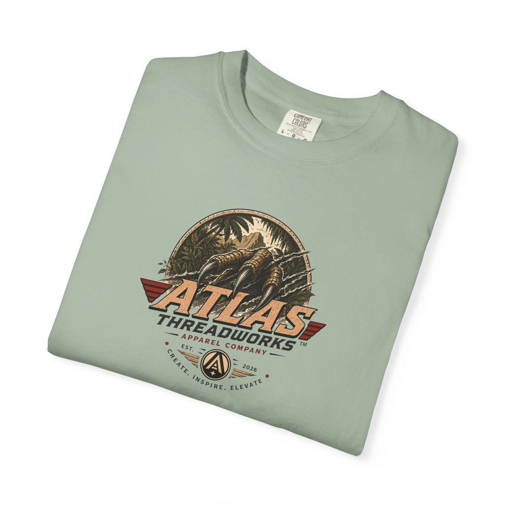 Atlas Threadworks Vintage Dinosaur T-Shirt — 'Atlas Threadworks' Logo Tee