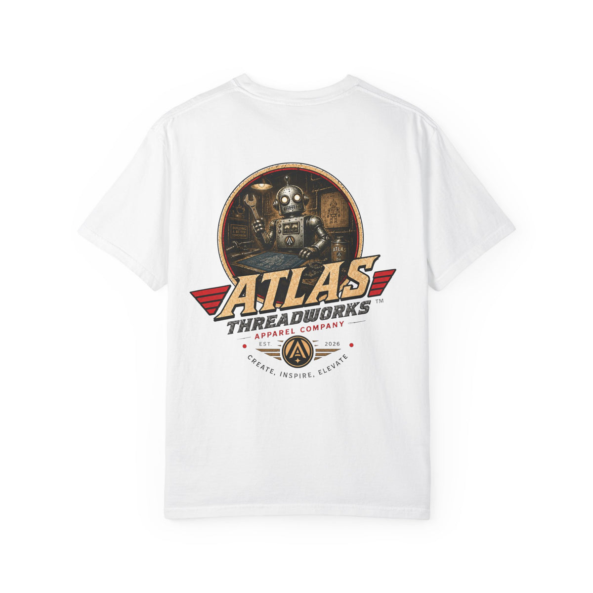 Atlas Threadworks Graphic T-Shirt — Vintage Robot Logo Tee