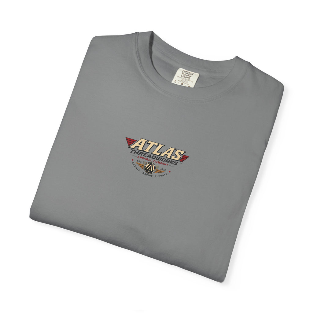 Atlas Threadworks Floral Logo T-Shirt — Vintage Rose Graphic Tee