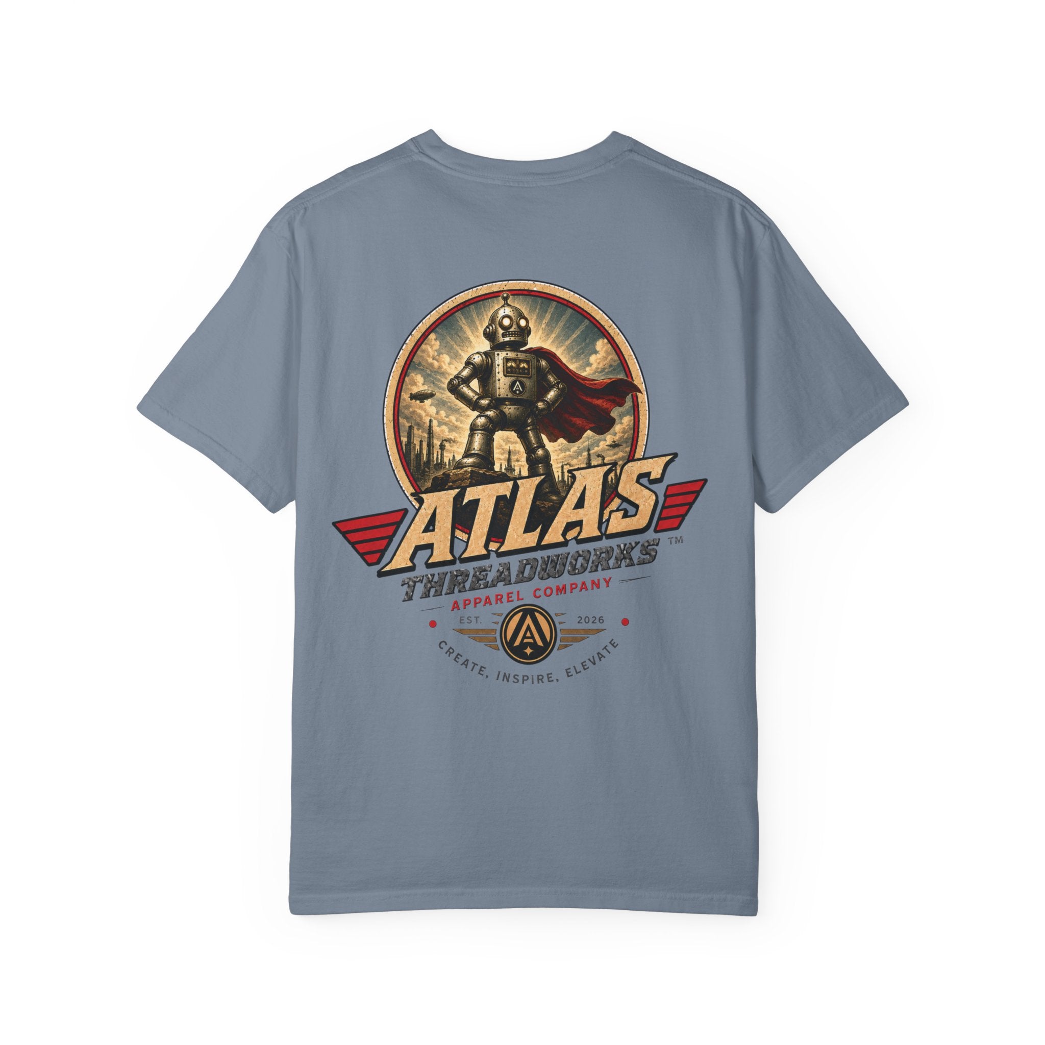 Atlas Threadworks Vintage Robot T-Shirt — Retro Industrial Graphic Tee
