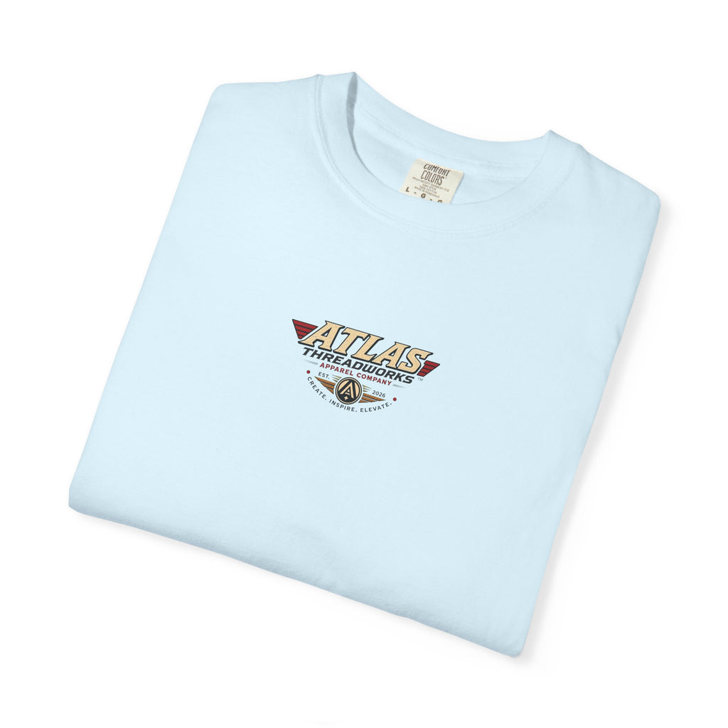 Atlas Threadworks Floral Logo T-Shirt — Vintage Rose Graphic Tee
