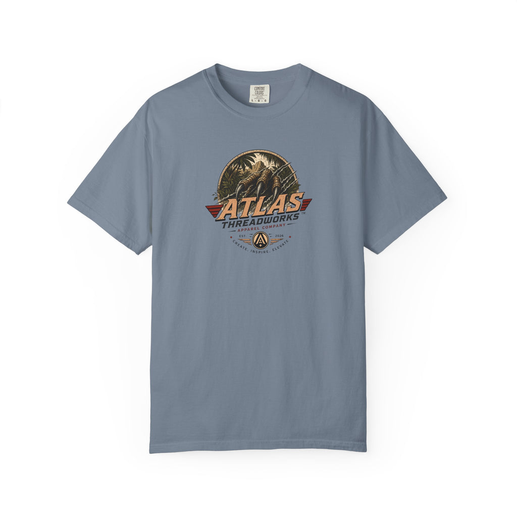 Atlas Threadworks Vintage Dinosaur T-Shirt — 'Atlas Threadworks' Logo Tee