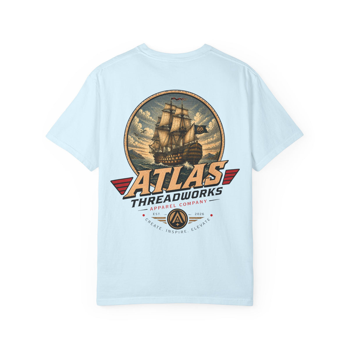 Atlas Threadworks Anchor & Ship T-Shirt — Nautical Vintage Graphic Tee