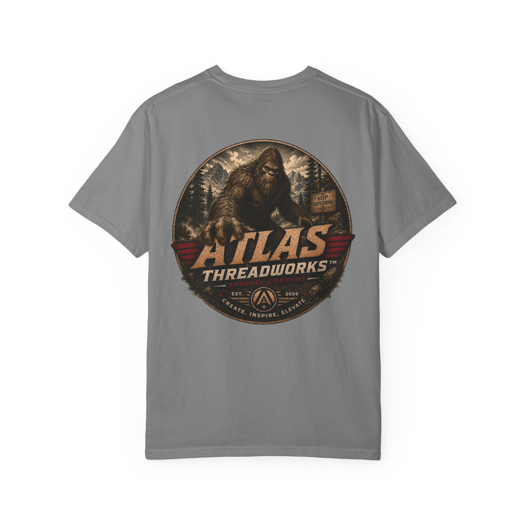Atlas Threadworks T-Shirt — Retro Outdoor Bigfoot Graphic