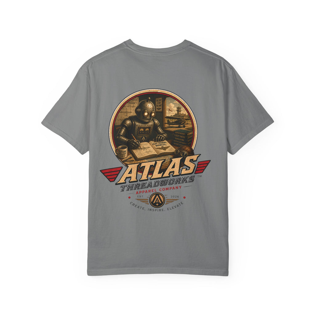 Atlas Threadworks Vintage Robot T‑Shirt — Retro Industrial Graphic Tee
